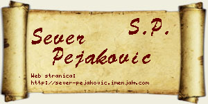 Sever Pejaković vizit kartica